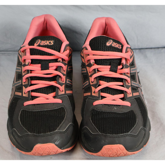 ASICS Shoes Womens Size 10 Black Pink Running Sneakers Mesh Athletic Road T7K9N - Picture 2 of 7